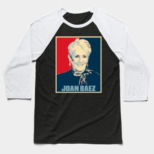 Joan Baez Hope Poster Art Baseball T-Shirt